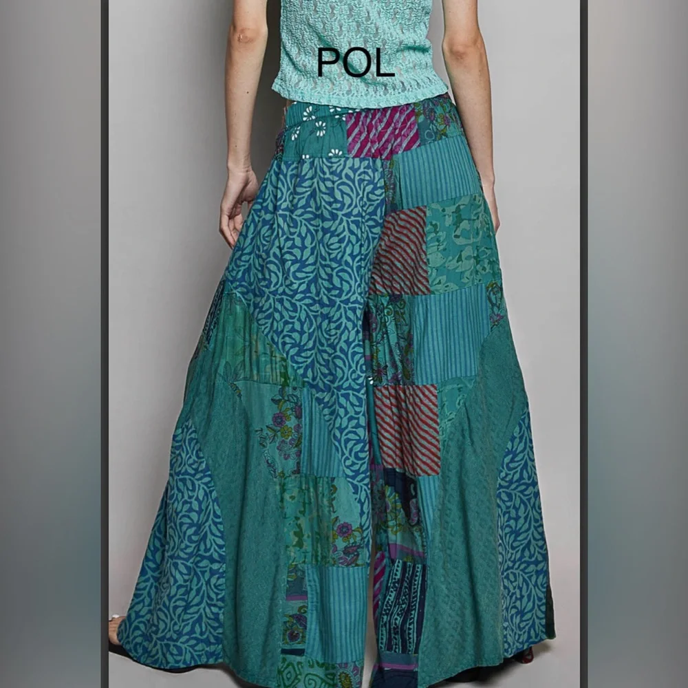 BPB224-1💙💜NEW! POL pretty Teal blue+ purple wide leg pants ideal 4 office/out! - Picture 4 of 8
